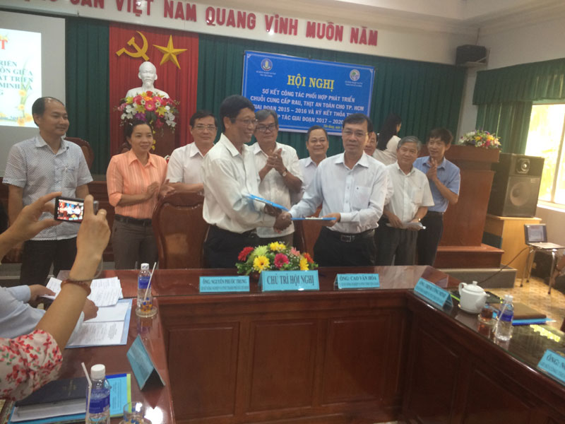 Hội nghị sơ kết công tác phối hợp phát triển chuỗi cung ứng rau, thịt an toàn cho Thành phố Hồ Chí Minh